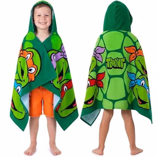 Get Trend Teenage Mutant Ninja Turtles Hooded Bath Towel Poncho in Green