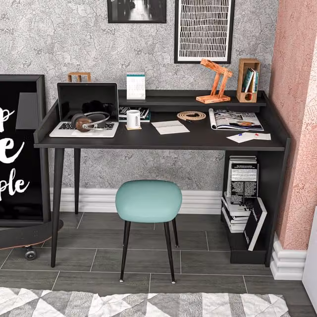 Decorotika Vanessa Modern Writing Desk in Black