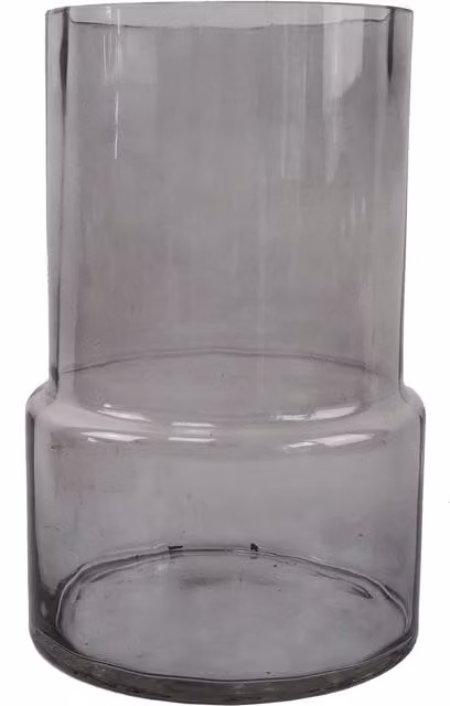 Leaf Minimalist Grey Glass Tabletop Vase H 15.0 cm x W 15.0 cm x D 15.0 cm