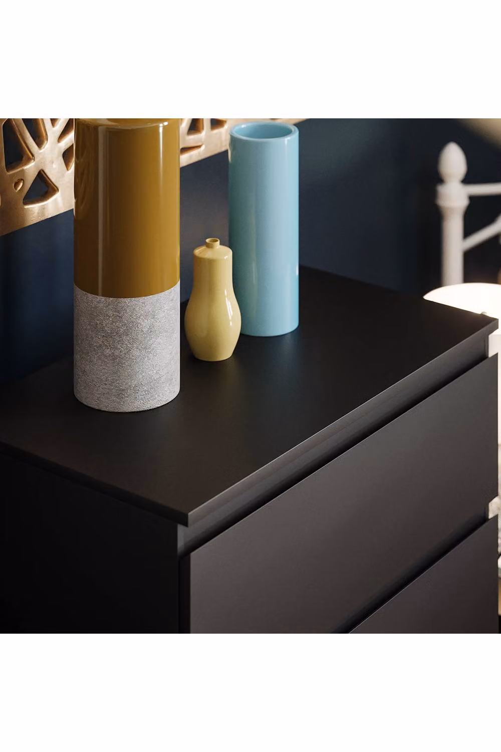 HD Designs Denver 4 Drawer Chest of Drawers in Black – 4
