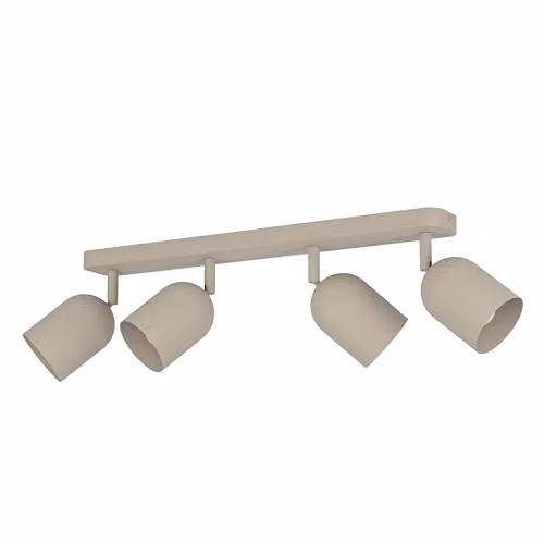 Eglo Tilston Minimalist 4-Light Ceiling Spotlight Bar in Sand Beige – 1