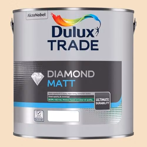Dulux Trade Diamond Matt Paint in Honeysuckle, 2.5 l