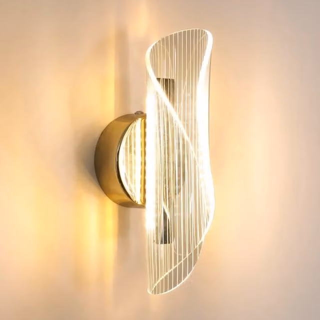 Pheashine Gold LED Wall Lamp, Dimmable Modern Up and Down Light with 3 Colour Temperatures – 1