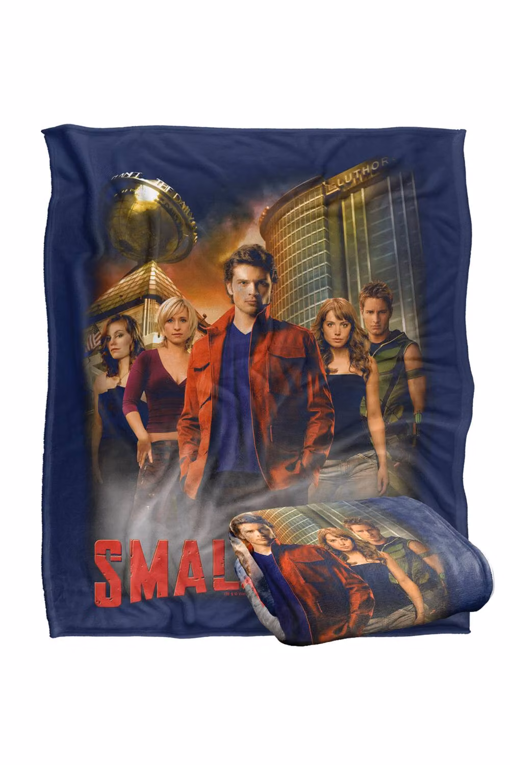 Warner Bros. Smallville The Cast Silky Touch Super Soft Fluffy Polyester Throw Blanket in Multicolour – 2
