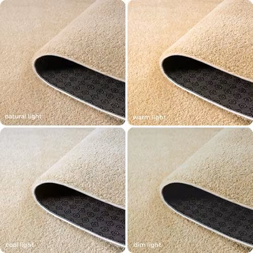 Desire Rugs Washable Non-Slip Plain Hallway and Living Room Runner Rug, Beige, W: 60 cm, L: 200 cm – 2