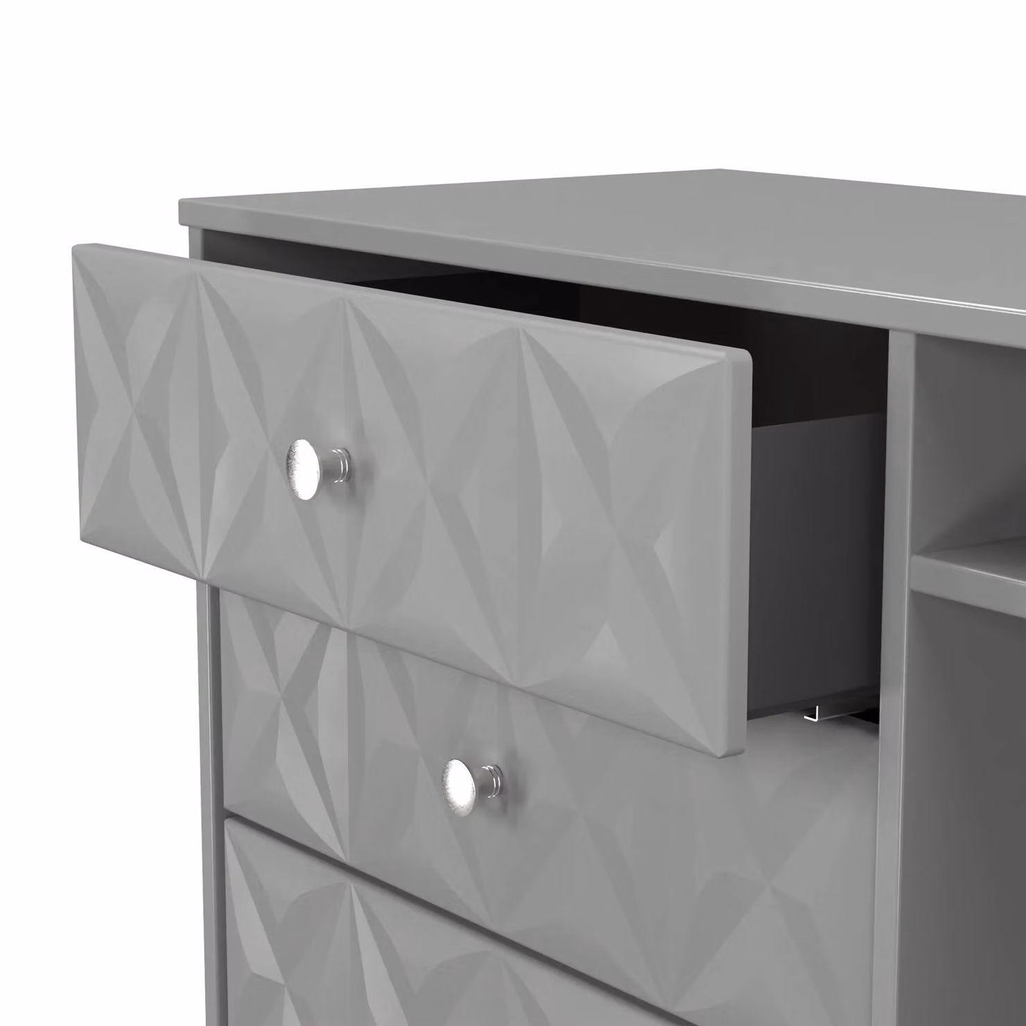 Ready Assembled 2 U Toledo 3 Drawer TV Unit in Dark Grey – 3