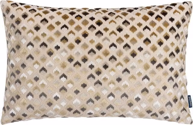 Make It A Home Lexington Velvet Jacquard Cushion in Beige