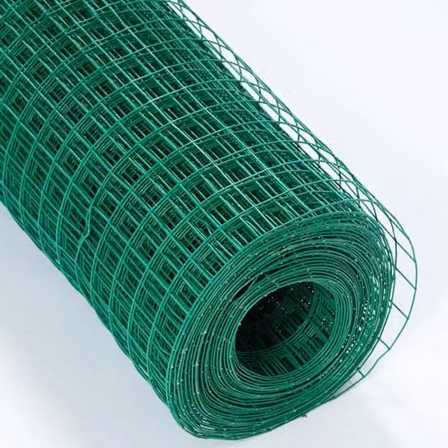 NESTLUNE Green Coated Wire Mesh Garden Chicken Netting, 10m Length, H: 1.2m x W: 32mm – 1