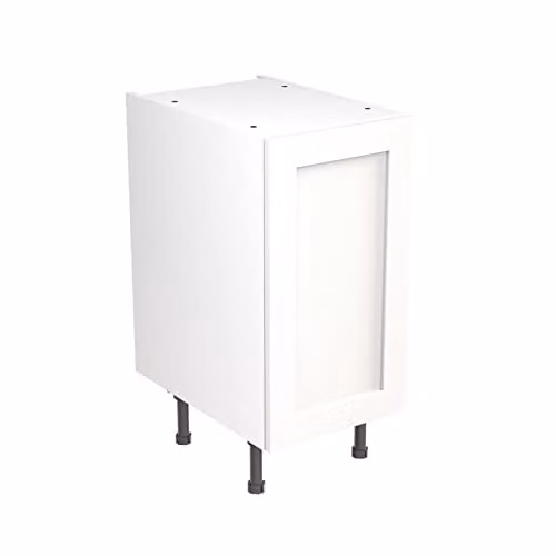 Kitchen Kit White Matt Shaker Door Flatpack Base Cabinet W/H: 40 x 87 cm