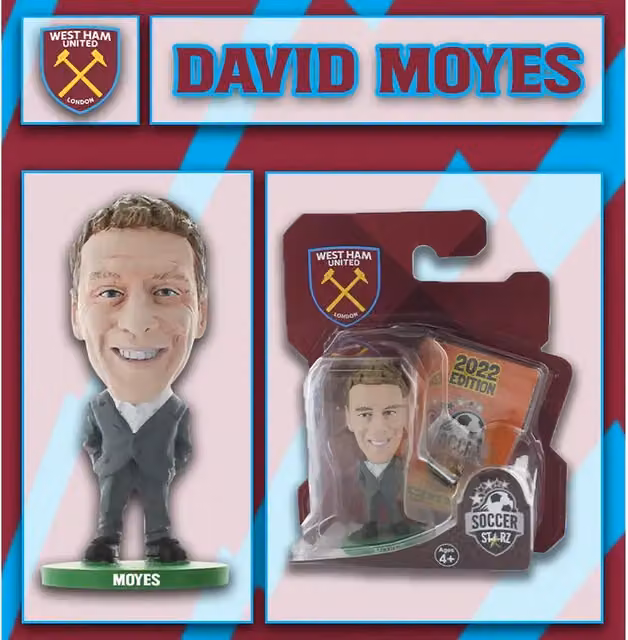 SoccerStarz West Ham United FC David Moyes Mini Figure, Grey, Height: 5 cm