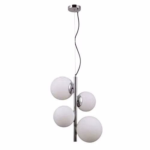 Netlighting Riga Modern 2 Light Sphere Globe Pendant Ceiling Light in Silver and Grey