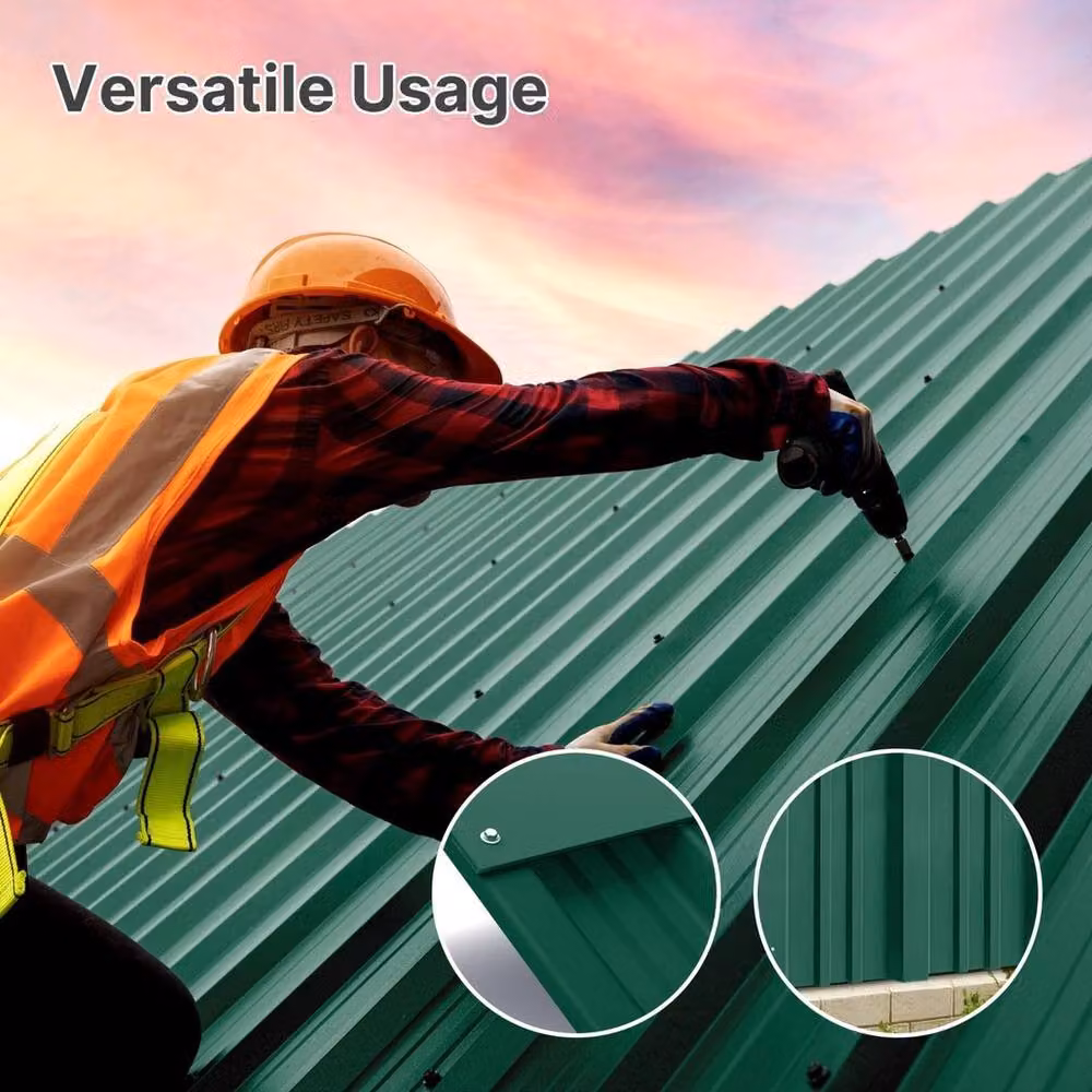 PAWNORA Mondeer Corrugated Green Steel Metal Roof Sheets – 3