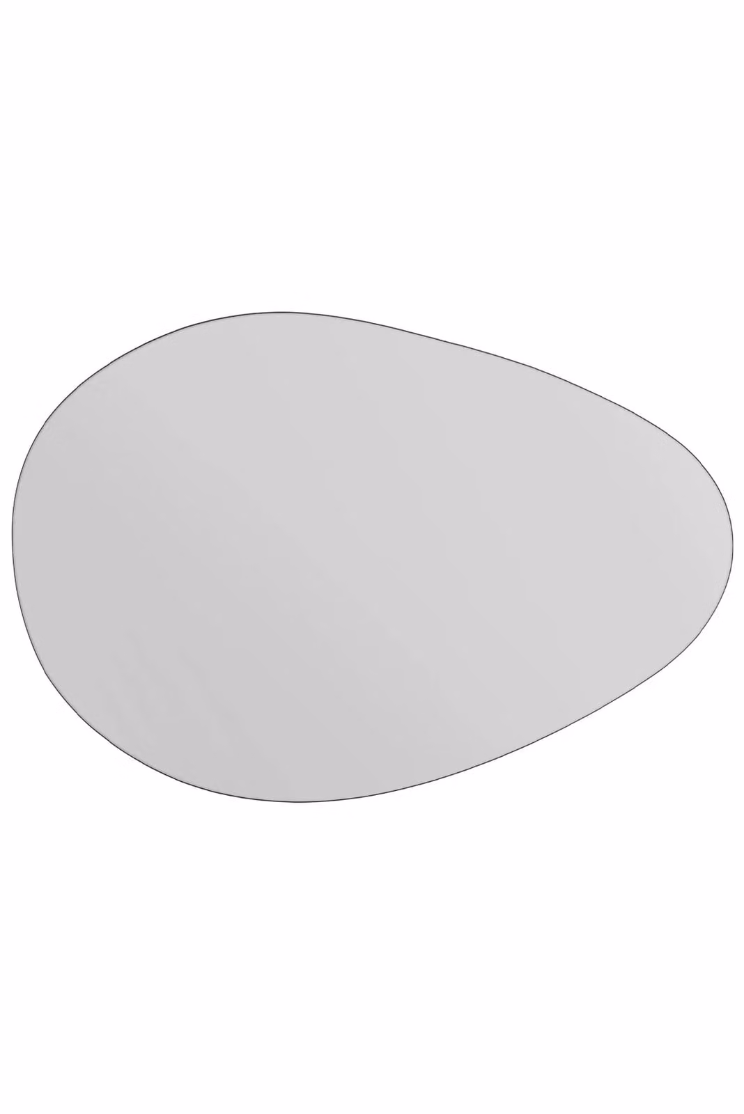 MirrorOutlet The Lapillus Frameless Modern Pebble Wall Mirror in Silver with Black Wooden Backing, W: 120 cm, H: 80 cm – 3