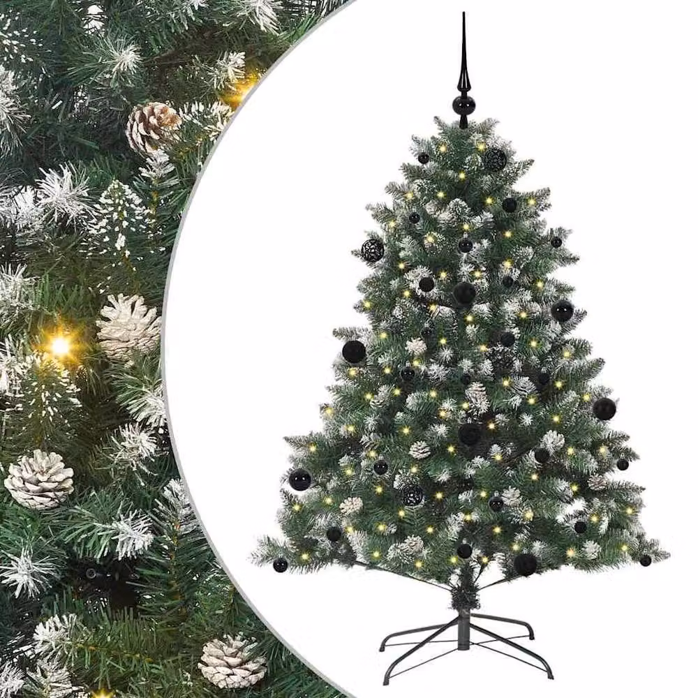 Berkfield Home Modern Artificial Christmas Tree in Green, W/D/H: 105 x 105 x 150 cm – 3