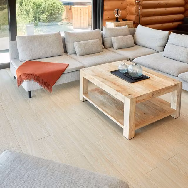 Novecrafto Self Adhesive Wood Look Vinyl Floor Planks in Scandinavian Beige and Yellow, 10 Pack