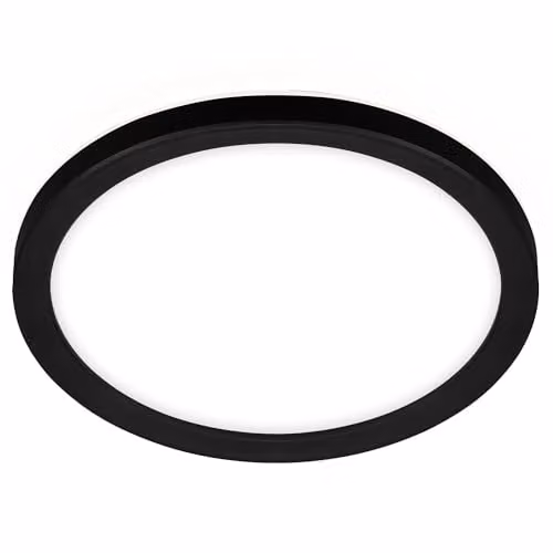 Briloner Black LED Slim Round Ceiling Light, 12W, 1400lm, 4000K Cool White, Diameter: 19 cm