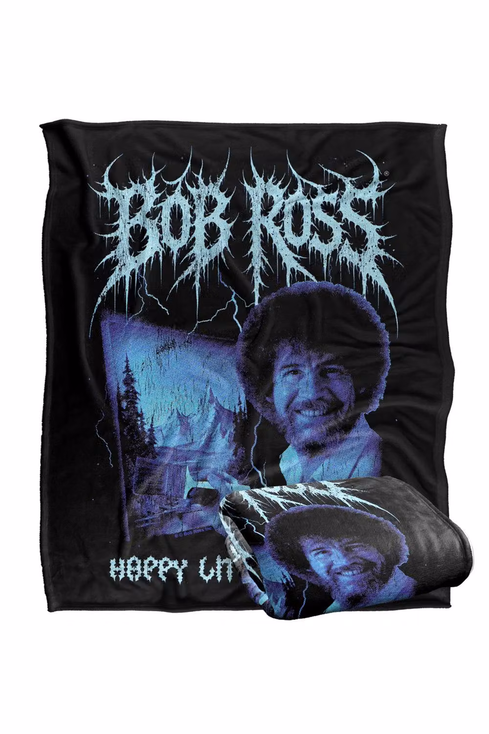 Bob Ross Little Trees Multicolour Super Soft Fluffy Polyester Throw Blanket for Adults – 2