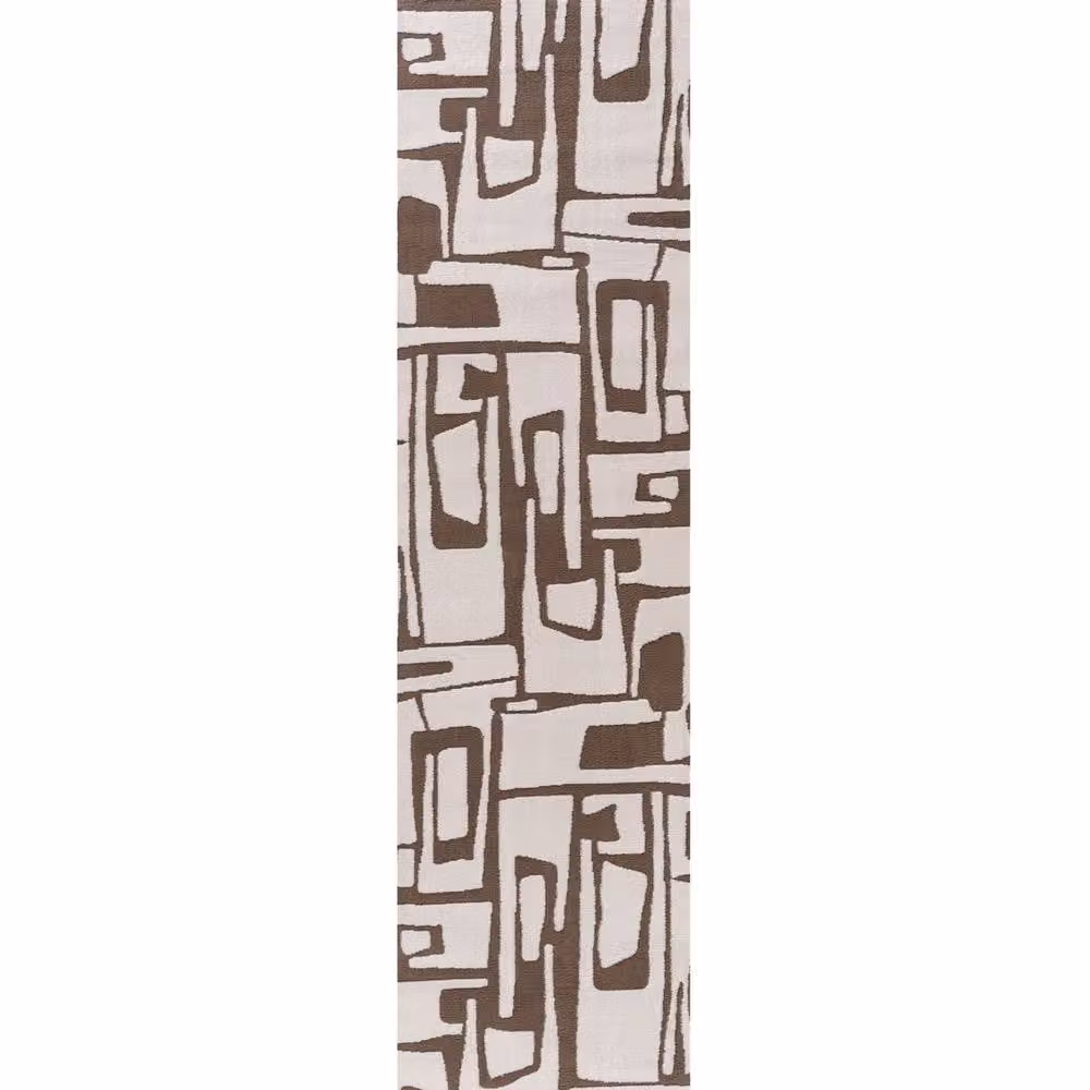 THE RUGS Loft Abstract Soft Pile Area Rug in Taupe, W: 200 cm, D: 290 cm – 7