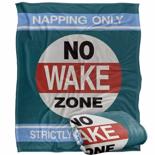 JQ Licensing James Piazza Coastal No Wake Zone Super Soft Fleece Throw Blanket, Multicolour, W/D/H: 152 x 127 cm – 1