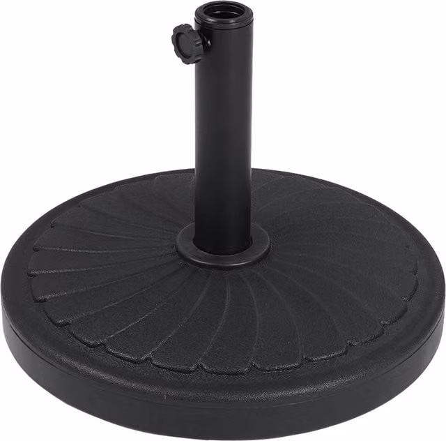 Lifeideas Style C Concrete Filled Parasol Base in Black