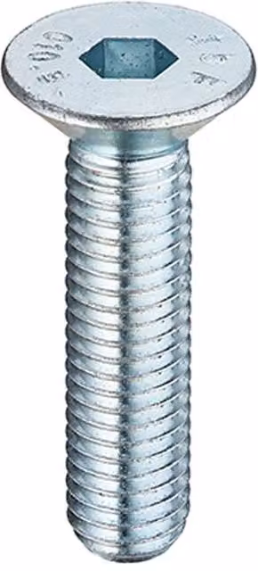 Unifix Grade 10.9 Hex Socket Countersunk Screws, Silver, 50 Pack