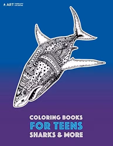 Sharks and More: Advanced Ocean Theme Coloring Book for Teens and Tweens for Stress Relief and Relaxation