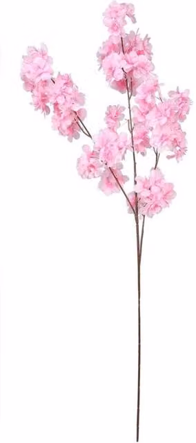 KDMD Essential Light Pink Cherry Blossom Floral Textile Tabletop Decor, 2 Pack