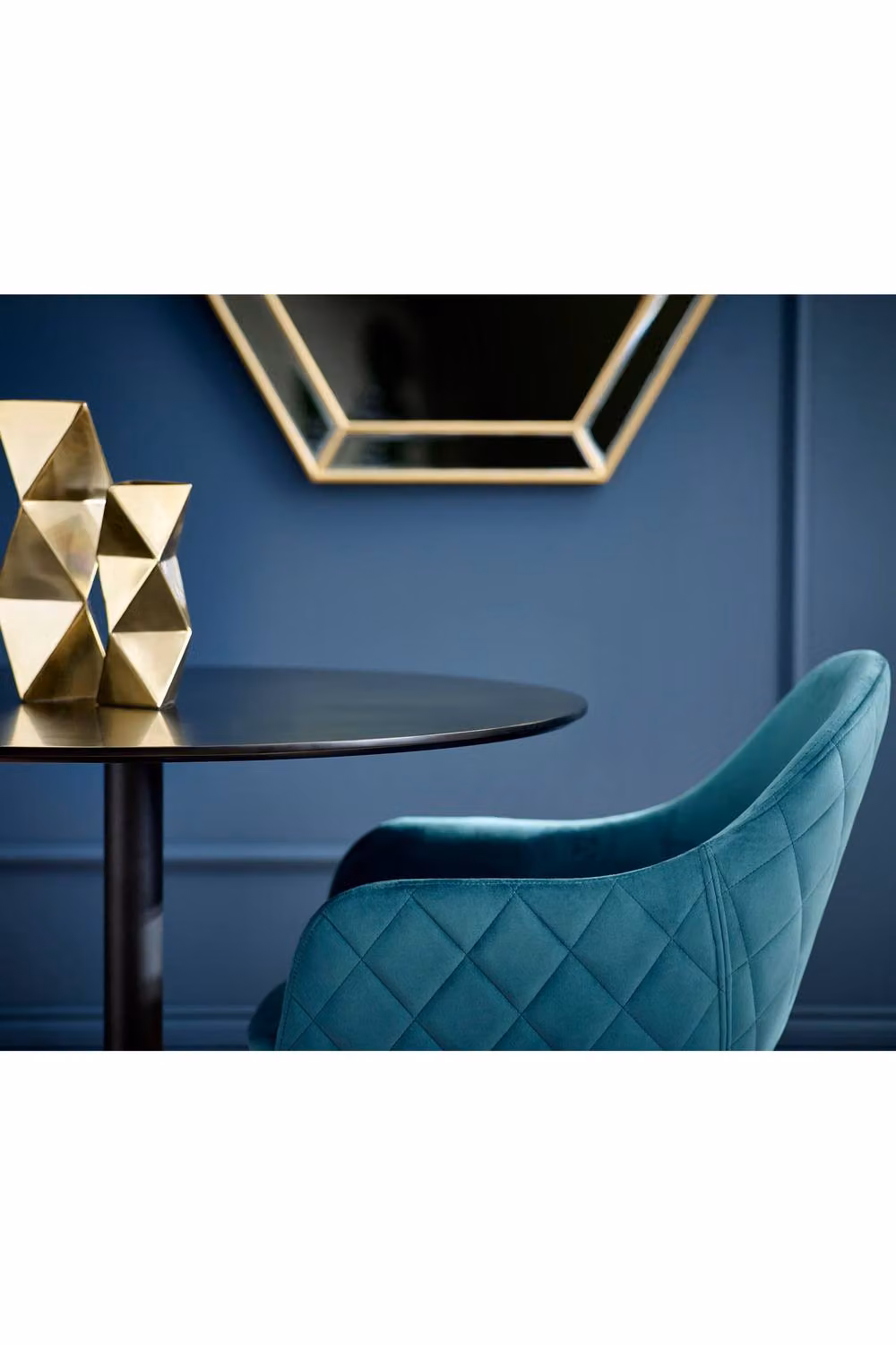 Julian Bowen Lima Set of 2 Teal Velvet Upholstered Dining Chairs – 4