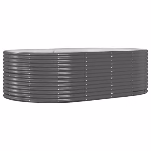 vidaXL Anthracite Steel Garden Planter Tub W: 140 cm, D: 140 cm, H: 68 cm – 1