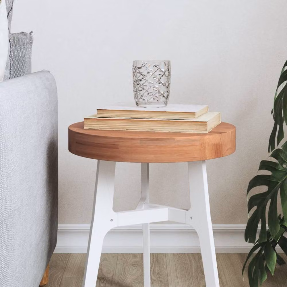 Berkfield Home Round Solid Beech Wood Table Top, Light Brown, Diameter: 30 cm, Height: 4 cm – 2