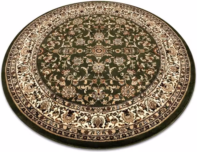RugsX Royal Oriental Round Rug in Green, Diameter: 120 cm – 1