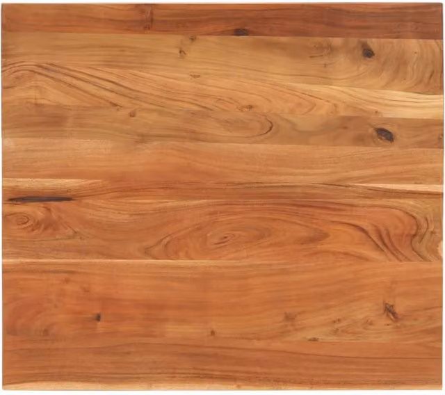 Berkfield Home Rectangular Solid Wood Acacia Table Top, Brown, W: 90 cm, D: 80 cm, H: 3.8 cm