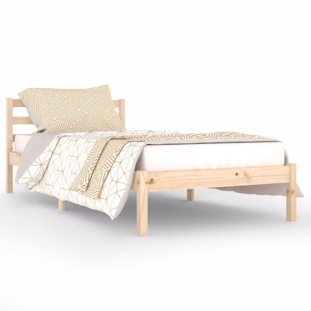 Berkfield Home Rustic Solid Wood Pine Day Bed, Brown, W: 90 cm, L: 200 cm – 2