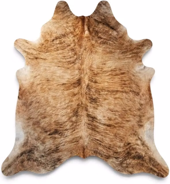 Infinity Leather Natural Cowhide Hairon Rug in Brown and White, W: 180 cm x D: 220 cm – 1