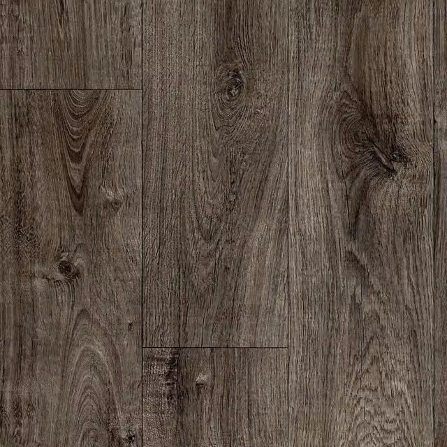 IVC Dark Grey Wood Effect Vinyl Flooring Sheet with Felt Backing, 2000 x 2000 mm