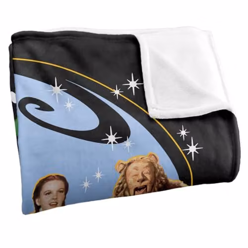 Warner Bros. The Wizard of Oz Yellow Brick Road Super Soft Fleece Throw Blanket, Multicolour, W: 152 cm x D: 127 cm – 2