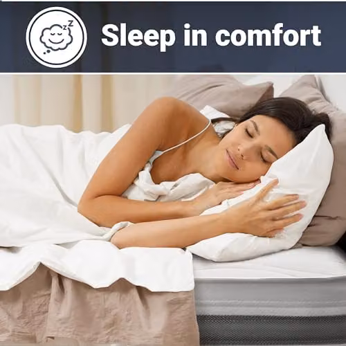 The White Stone Antibacterial Waterfoam Mattress in White and Grey, Height: 20 cm, W/D/H: 145 x 180 x 20 cm – 6
