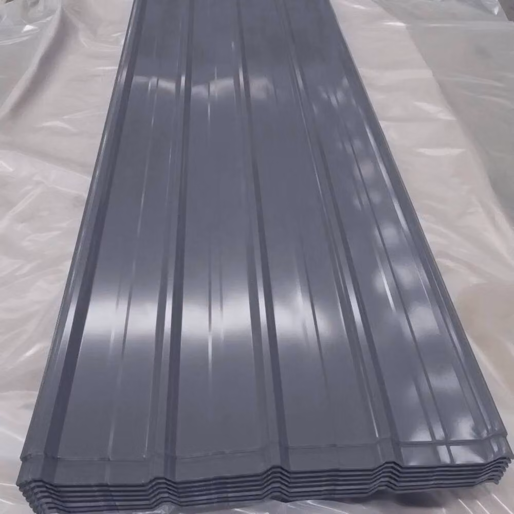 KORVIXA 12-Piece Corrugated Galvanised Metal Roof Sheets in Grey – 5