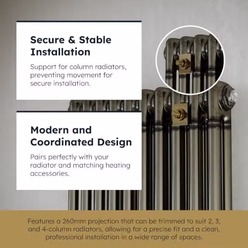 UK Radiators Talus Wall Stay Bracket in Antique Brass – 3