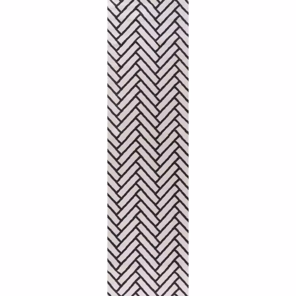 THE RUGS Loft Herringbone Soft Pile Area Rug, Dark Grey, W: 200 cm, D: 290 cm – 8
