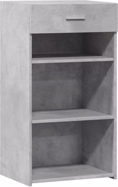 Berkfield Home Modern Sideboard in Grey MDF, W/D/H: 50 x 42.5 x 93 cm