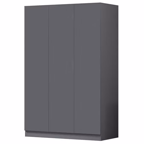 FWStyle Matt Grey 3 Door Wardrobe with Soft Close Doors, W/D/H: 180 x 120 x 50 cm – 1