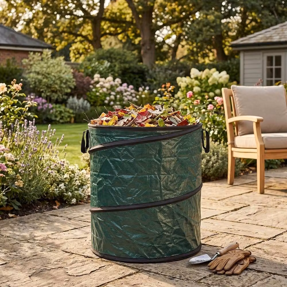 Havendro Heavy Duty Foldable Yard Waste Bag for Garden Leaf Cleaning and Storage, Green – 4