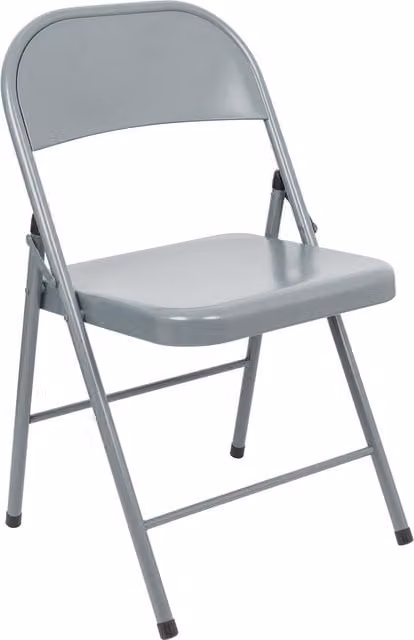 Harbour Housewares Grey Metal Stackable Folding Dining Chair