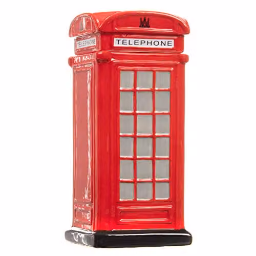 Oliphant Red Telephone Box Ceramic Biscuit Jar with Airtight Lid, 1.5 l – 1