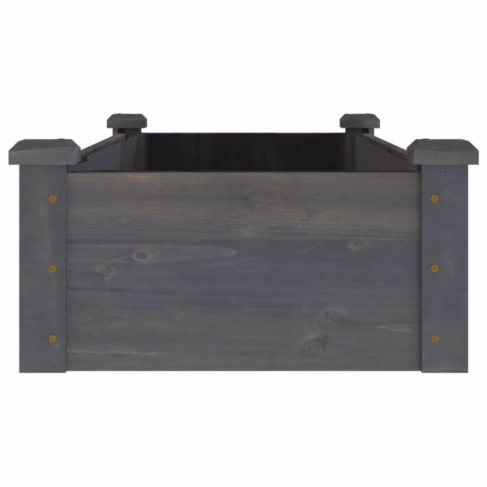 Berkfield Home Garden Raised Bed with Liner in Grey, Solid Wood Fir, W/D/H: 120 x 45 x 25 cm – 4