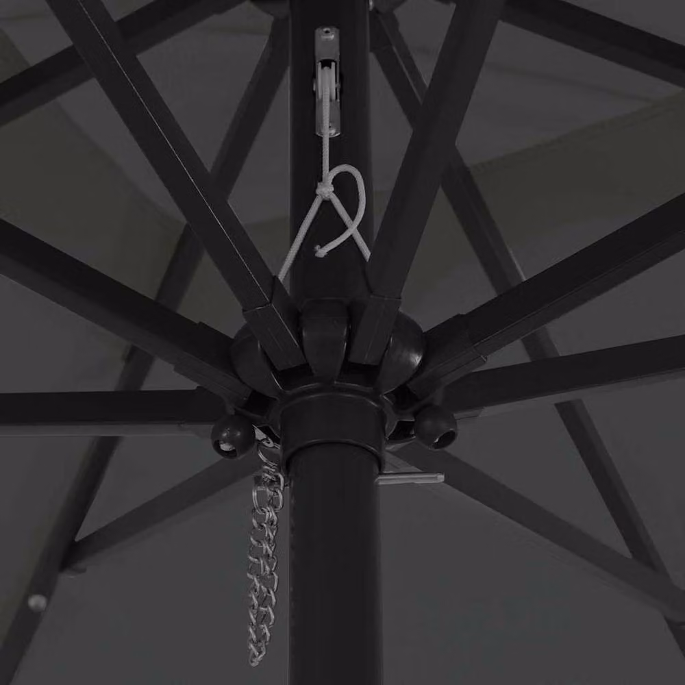 Berkfield Home Square Patio Umbrella with LED Lights, Anthracite, W: 295 cm, D: 245 cm, H: 249 cm – 2