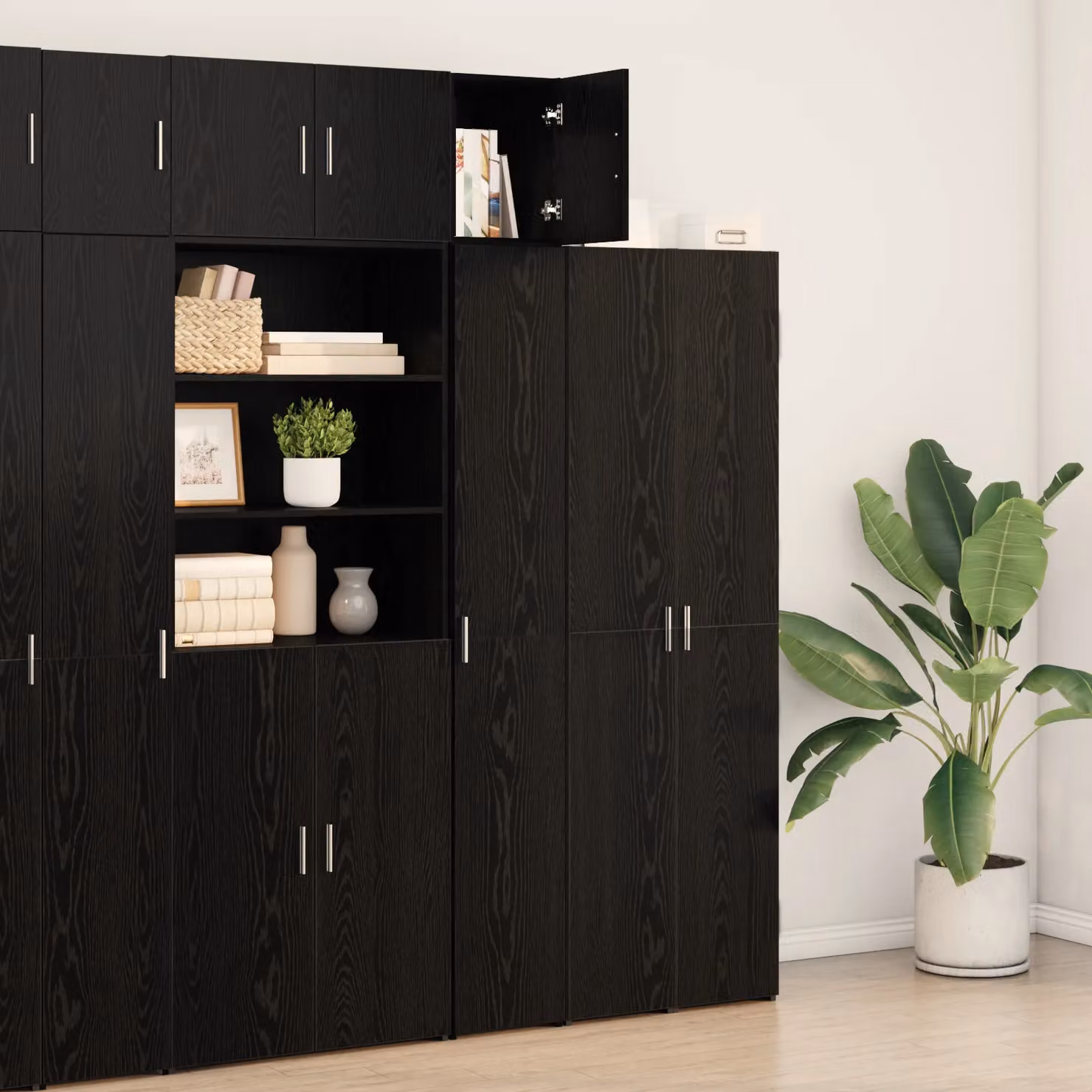 Berkfield Home Modern Wall Mounted Cabinet in Black Oak, W/D/H: 30 x 42.5 x 40 cm – 3