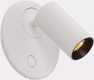 Netlighting Chic White LED Reading Wall Light with Touch Dimming and 2700K Warm White Light