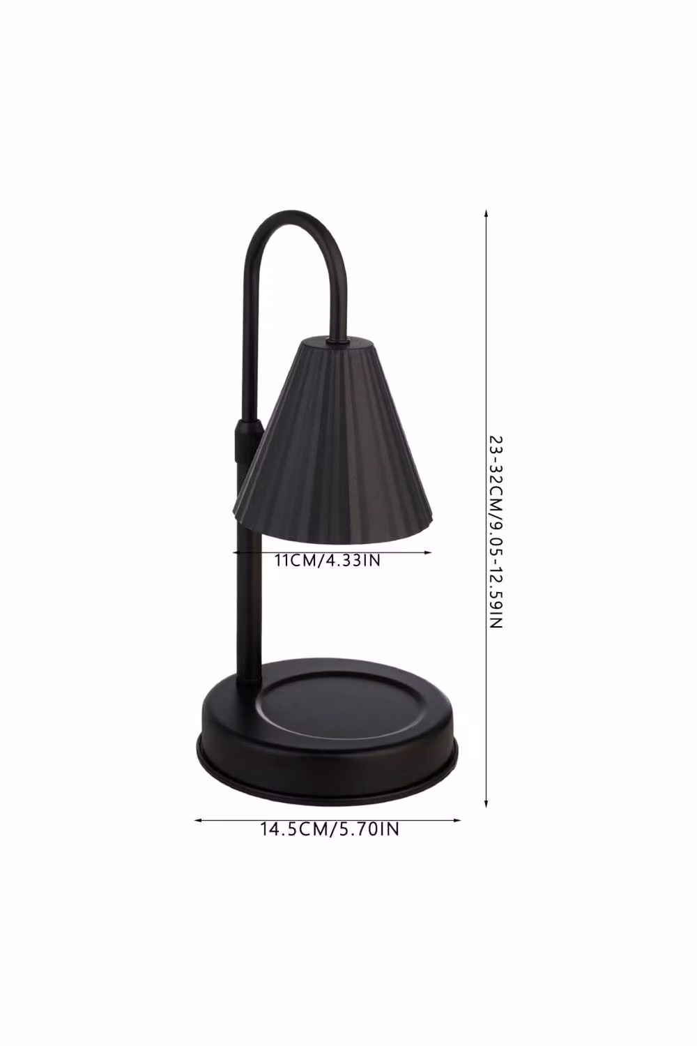 H&O Direct Dimmable Metal Tabletop Candle Warmer Lamp in Black – 2